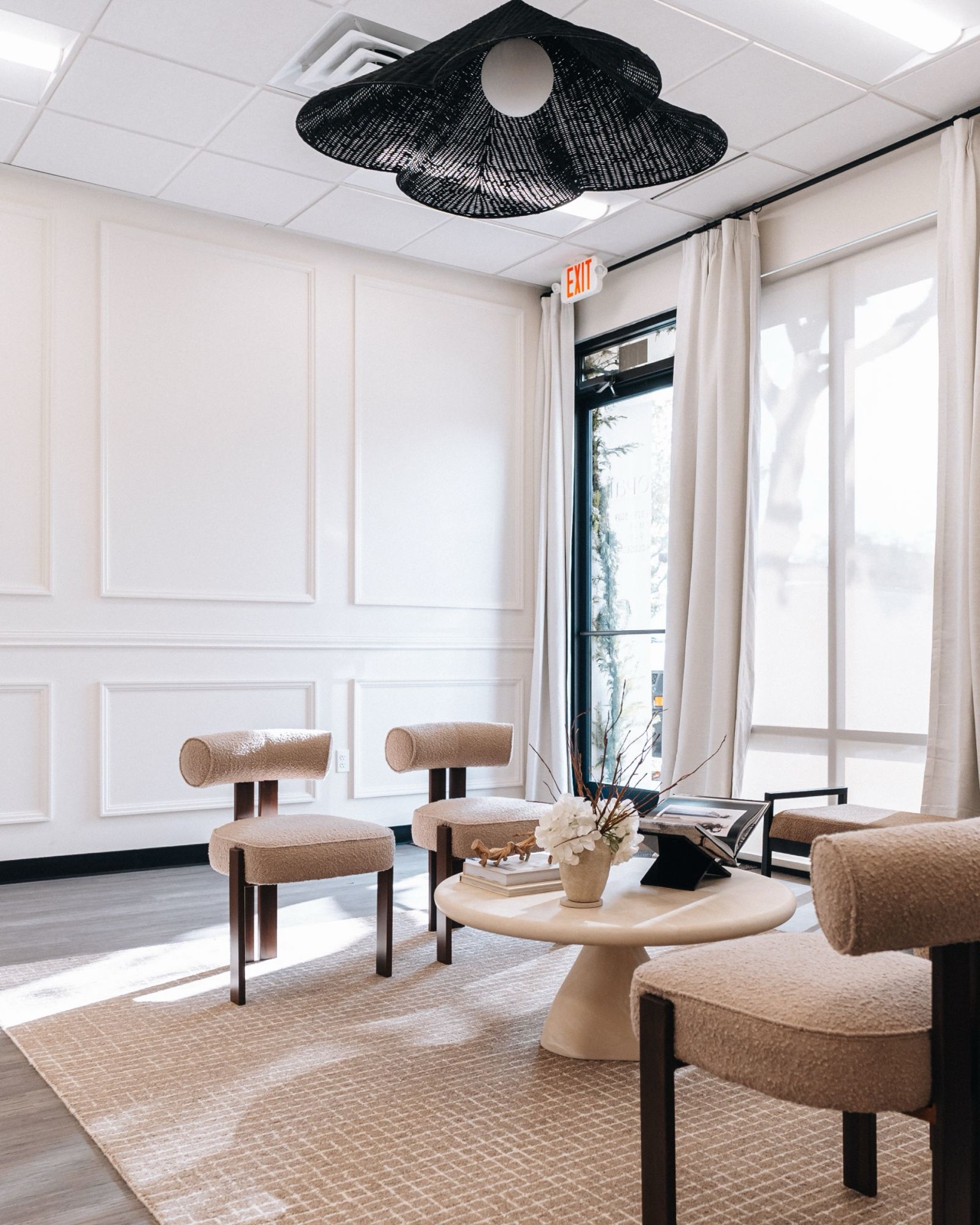 Lounge at Opal Aesthetics medical spa in Bakersfield